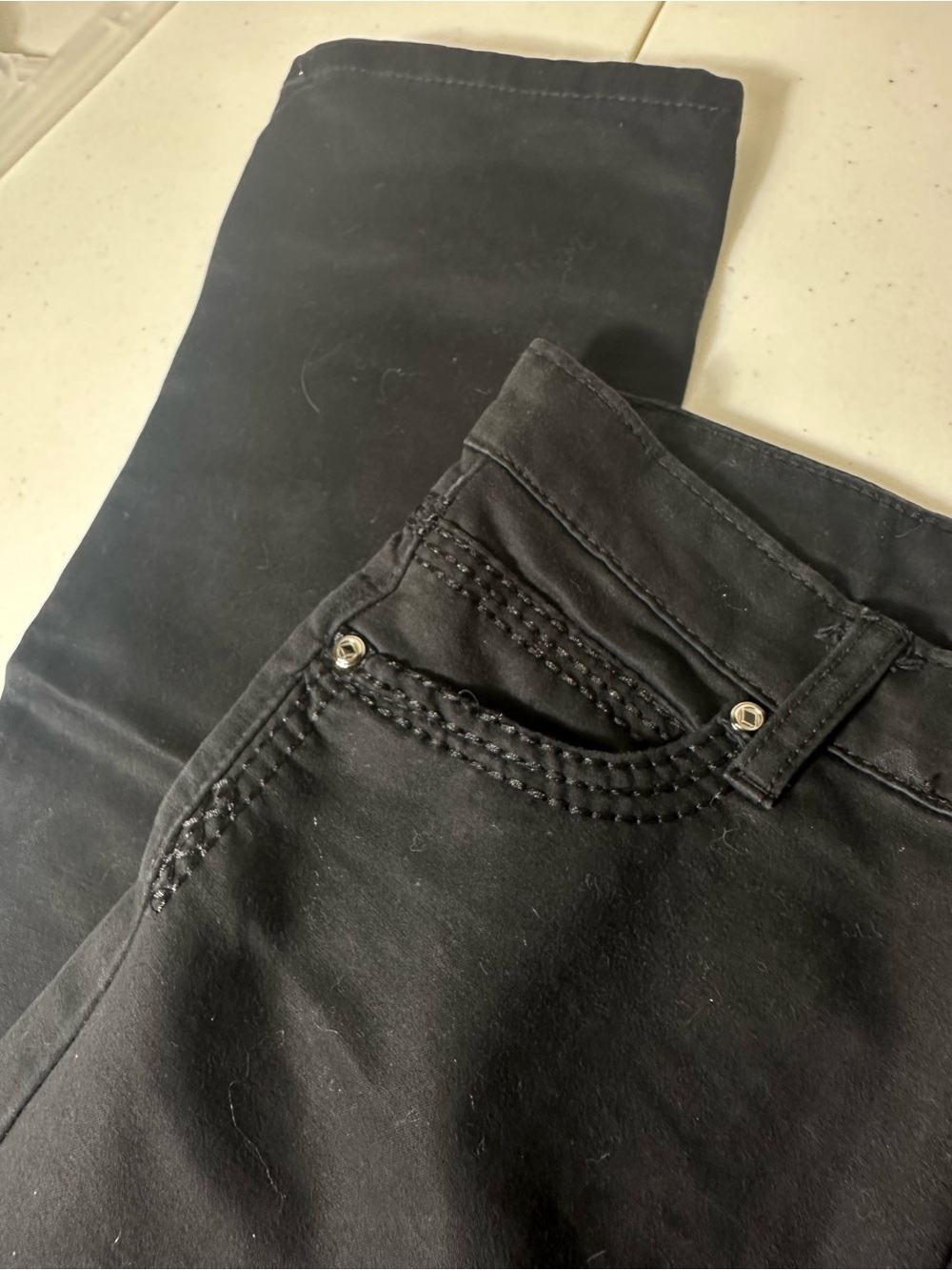 Slim Straight Black Women's Pants — Classic Everyday Essential - Picture 4 of 9